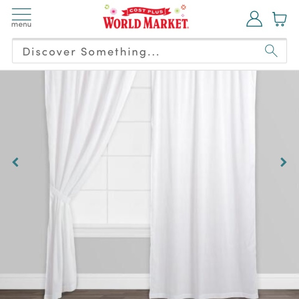 White Cotton Curtain Panels - World Market (4)